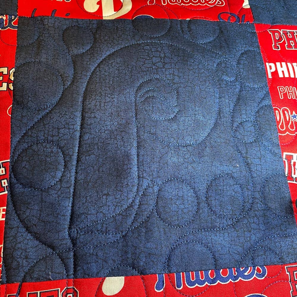 Phillies logo quilted