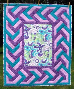 Continuous Braid with Funky Center Quilt
